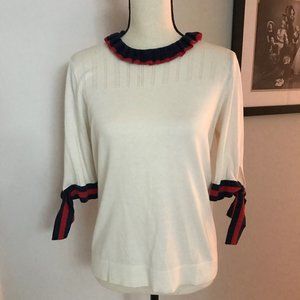 Draper James Cream Knit Shirt– SZ Medium